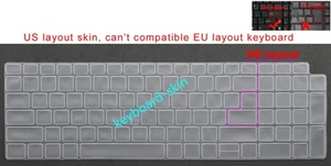 US Keyboard Skin Cover For Dell Precision 7550 7560 P93F 7750 7760 P44E P44E002 - Picture 1 of 6