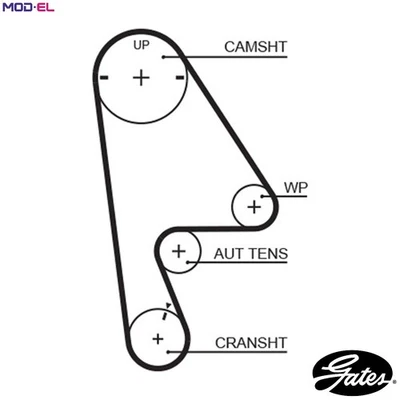 TIMING BELT T224RB FOR HONDA HR-V CIVIC/Aerodeck/Fastback/Hatchback/VII CRX 1.7L - Image 1 of 4