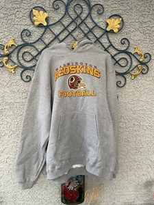 Sudadera con Capucha Vintage Washington Redskins Reebok GRIS Para Hombre Grande - Imagen 1 de 3