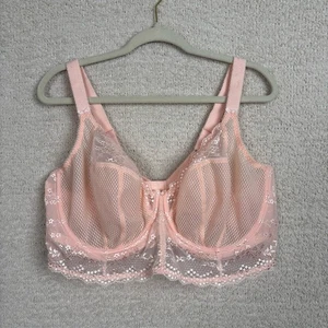 Elomi Bralette Womens 40I Pink Charley Underwire Adjustable Dainty Bow Lace Sexy - Picture 1 of 11