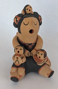 NATIVE AMERICAN JEMEZ POTTERY STORYTELLER BY MARY ELLEN TOYA PUEBLO - Picture 1 of 24