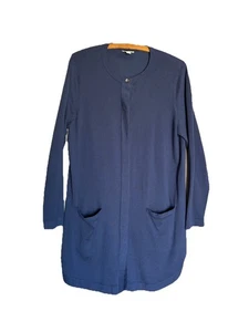 J Jill Pullover Damen M Strickjacke lang Staubtuch Knopfleiste & Taschen Cozycore weich - Bild 1 von 6