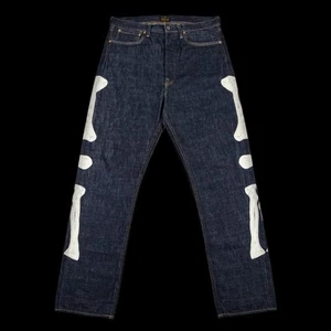 Kapital Bone Embroidered Denim Pant Indigo Size 34 - Picture 1 of 8