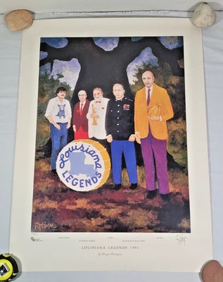 Impresión firmada a mano por George Rodrigue "Louisiana Legends" (1991) - Edición limitada Foto 1 de 4