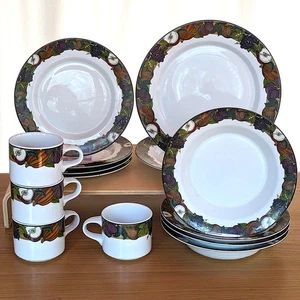 Dansk Füllhorn Vintage Steingut Teller Schüsseln Becher Portugal Herbst Obst - Bild 1 von 8