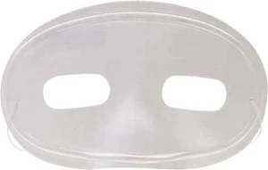 White Satin Domino Masquerade Venetian Eye Mask Adult Costume Accessory One Size - Picture 1 of 2
