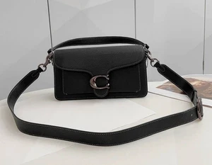 CM546 Coach Black Tabby 2way Shoulder Bag 20 Leather Outlet Products NWT - Picture 1 of 8
