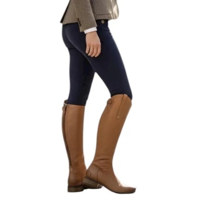 Botas de montar Sam Edelman Penny 2 para mujer talla 6,5 anchas cuero tostado de becerro hasta la rodilla Foto 1 de 4