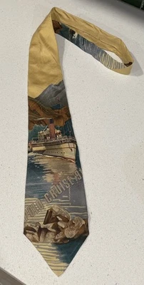 Corbata de seda Polo Ralph Lauren Cruise '91 barco viaje viaje viaje Foto 1 de 4