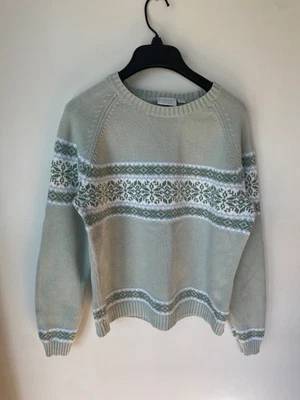 Suéter Sonoma verde pálido, estilo isla justa patrón copo de nieve pequeño grande Foto 1 de 4