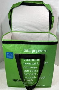 Amazon Fresh Reusable Foldable Insulated Cooler Bag Discontinued Uber Eats HTF - Picture 1 of 14