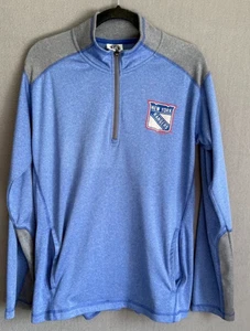 NHL New York Rangers Sweatshirt Herren mittelblau 1/4 Zip Pullover Langarm - Bild 1 von 16