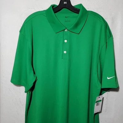 Nike Polo Para Hombres XL Verde Golf Dri-FIT Rendimiento Swoosh Manga Corta Nuevo Foto 1 de 4