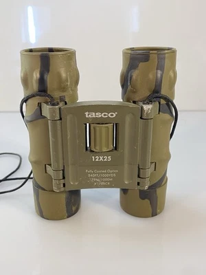 TASCO 12x25 Binoculars MODEL #178BCR CAMO Green With Fully Coated Optics - Image 1 of 4