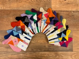 Burlington Ladies Queen Cotton Argyle Socks - Picture 1 of 5