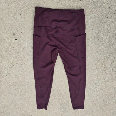 Леггинсы Victorias Secret Studio эластичные без застежек бордовые с карманами размер маленький  - Изображение 1 из 4