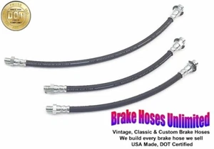 BRAKE HOSE SET Cadillac Series 62, 1950 1951 1952 1953 1954 1955 1956 - Picture 1 of 2