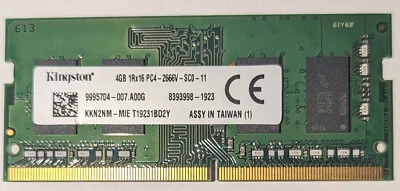 KINGSTON 4GB 1RX16 DDR4 SO-DIMM 2666MHZ PC4-21300 1.2V LAPTOP MEMORY KKN2NM-MIE - Image 1 of 2