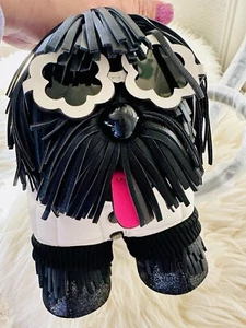 NWT AUTH $598 Kate Spade New York Shaggy Fringed 3d Dog Crossbody Bag In Multi - Picture 1 of 12