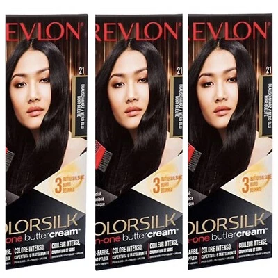 Revlon Luxurious Colorsilk all in one Buttercream Hair Color  21/12BB Blue Black - Bild 1 von 4
