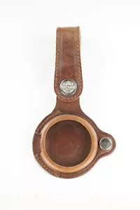 Montre de poche unisexe Harley Davidson porte-boucle en cuir marron ceinture argent clichés - Photo 1 sur 5