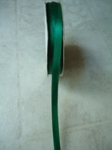 Wedgewood Green Double-Sided Satin Ribbon ¼” Wide X 11 Yards - Picture 1 of 3