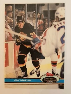 NHL Card Jay Mazur #272 Vancouver Canucks Topps 1991 Stadium Club - Bild 1 von 2