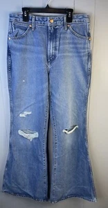 Wrangler Women's Size 29/34 Wanderer 622 High Rise Flare Denim Festival Jeans - Picture 1 of 11