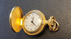 Arnex Incabloc 17 Jewels White Dial Gold-Toned Etched Case Pocket Watch-Working!