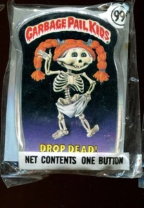 Garbage Pail Kids Button 1986 Topps Pin Drop Dead - Imagen 1 de 1