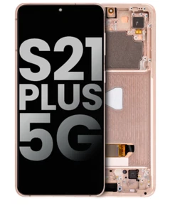 OLED Assembly W/Frame For Samsung Galaxy S21 Plus 5G Phantom Violet /Pink / Gold - Picture 1 of 12