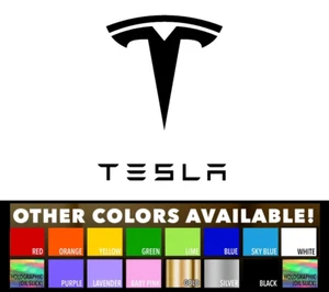 Calcomanía de vinilo para ventana de rueda de 4"" 6" 8" 12" 24" 36" TESLA ENVÍO GRATUITO - Imagen 1 de 1