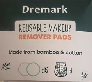 Reusable Makeup Remover Pads - (16 Packs) Organic Bamboo Reusable Cotton Rounds - Picture 1 of 4