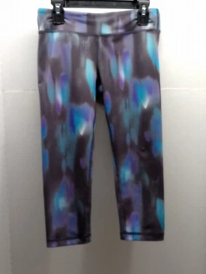 Lululemon Ivivva 女孩 Capri 紧身裤 12 码多色口袋标志 — 第 1/4 张图片