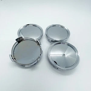 4X Universal Chrome 75MM Dia 4 Clips Car Auto Wheel Tyre Center Hub Caps Cover - Picture 1 of 8