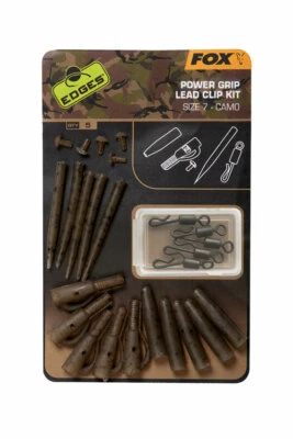 Fox Edges Camo Power Grip Lead Clip Kit Size 7 5 Sets Gr. 7 Karpfenangeln OVP
