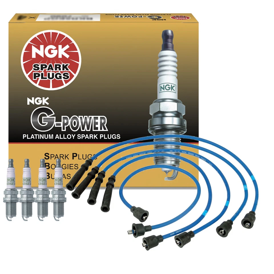NGK Wire & 4 G-Power Platinum Spark Plugs Kit For Suzuki Sidekick 1.6 L4 - Image 1 of 1