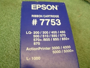 Genuine Original Epson Black Ink Ribbon Cassette Part# 7753 - New - Picture 1 of 4
