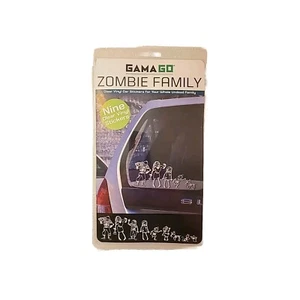 Zombie Family Car Stickers (By GAMAGO) New/sealed - 9 Clear Vinyl Stickers - Picture 1 of 3