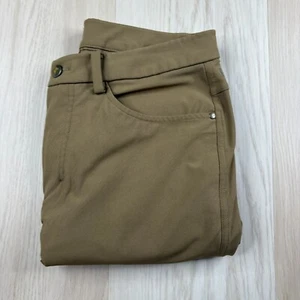 Lululemon Golfhose Herren 30 braun Logo vorne flach 5 Taschen gerades Bein Reißverschluss Hosenschlitz - Bild 1 von 11