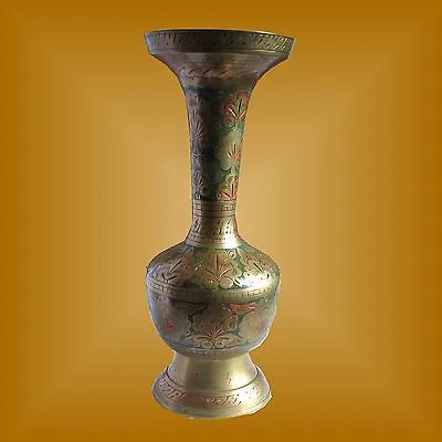 Dekorative Messingvase Pokal Indien India - Orientalisches Design - Handarbeit • 22.50€