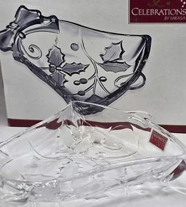 Celebrations by Mikasa Bell Dish 7" Season's Holly Collection WY557/110 - Picture 1 of 6