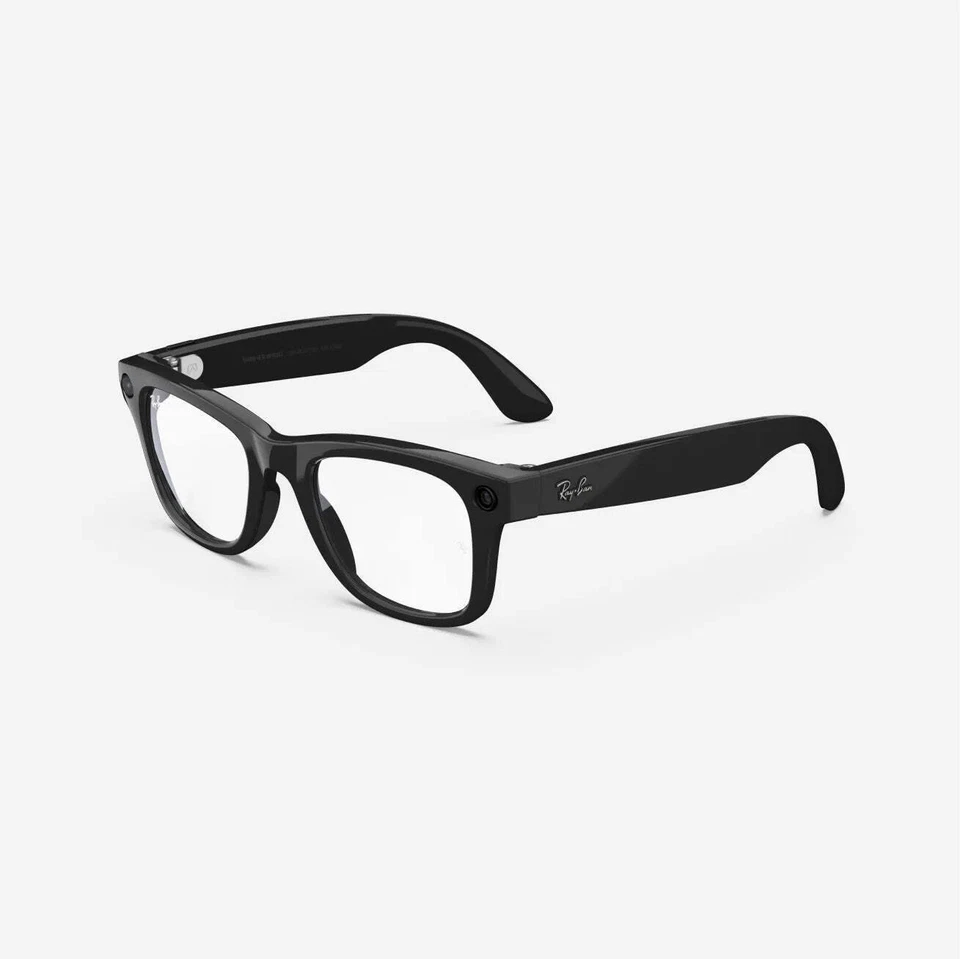 Generalüberholte Ray-Ban Meta Wayfarer (1. Generation), schwarz glänzend/klar, S - Bild 1 von 4