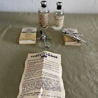 U.S. ARMY Distilled Water BAXTER LABORATORIES Vintage Syringe Bottles & Syringe