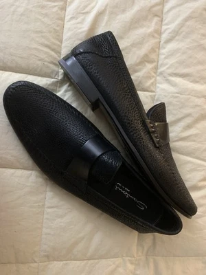 Zapatos/Mocasines Santoni Hombre Negros Talla 13D Nuevos En Caja Foto 1 de 4