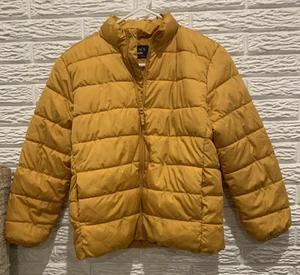 Children's Winter Coat Yellow/Gold Puffer Jacket Size XL 14 Children's Place - Picture 1 of 13