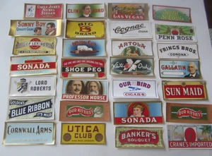 Konvolut 28 alte Vintage - Zigarrenkiste Etiketten - Ende - alle verschieden - Bild 1 von 4