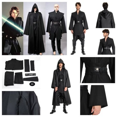 Anakin Skywalker/Jedi Oscuro Sith Darth Vader Juegos con disfraces Halloween Capa Negra Foto 1 de 4