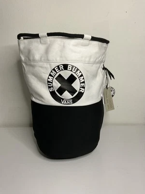 Bolso de Mano Vans X Summer Bummer Beach,Viaje Blanco/Negro Lona Cinch Foto 1 de 4