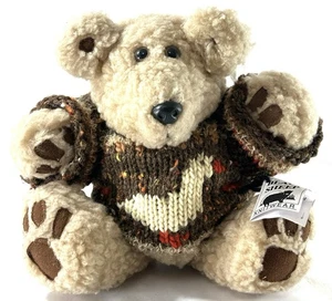 T.A.B. Teddys Plush Bear w/ Black Sheep Knitwear Sweater Handmade Lambswool - Picture 1 of 8